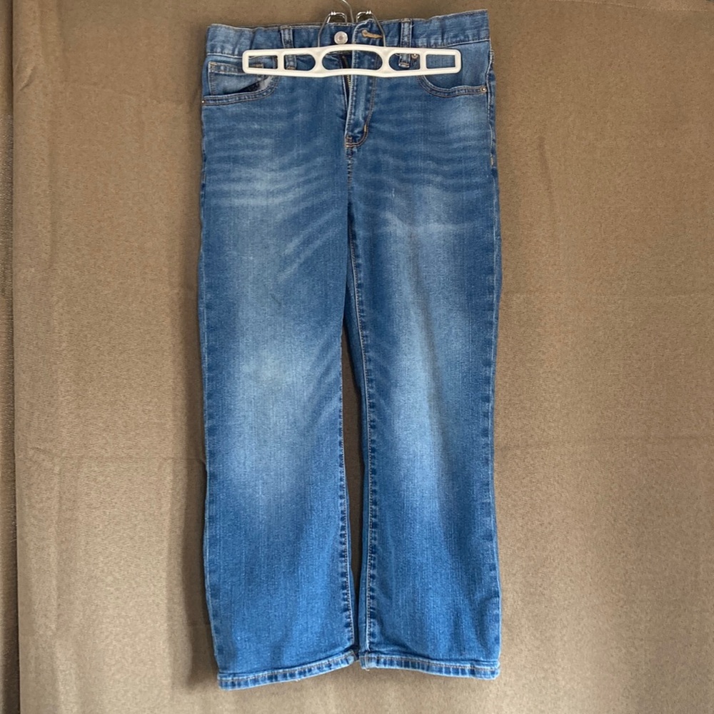Boys Old Navy Blue Jeans Straight Custom Hemmed 21-1/2” Inseam 12 Husky